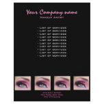 Pink Eyeshadow long lashes eyemakeup artist flyer