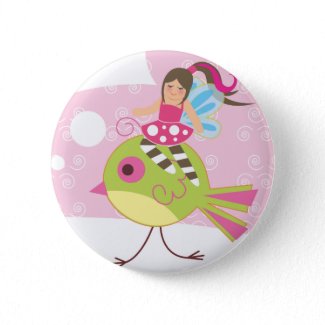 Pink Fairy Button button