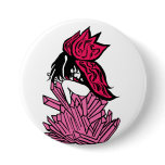 Pink fairy crystal button