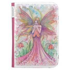 Pink Fairy Fantasy Art Kindle Case