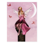 Pink fairy fantasy postcard