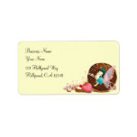 Pink Fairy Girl on a Donut Address Label