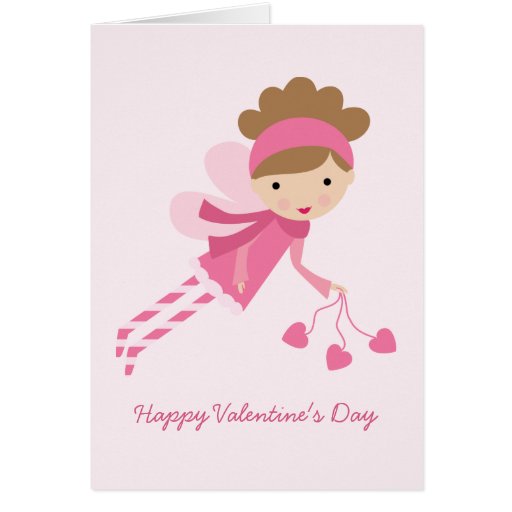 Pink Fairy Valentine's Day Card | Zazzle