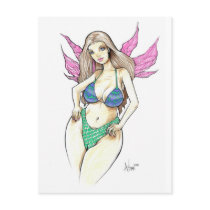 Pink Fairy Wings Postcards