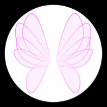 Pink Fairy Wings Stickers