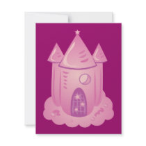 Pink Fairytale Castle invitations