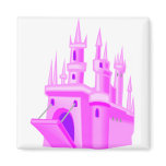 Pink Fairytale Wedding Castle Magnets