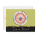 Pink Families on Duty Seal Invitation Customize