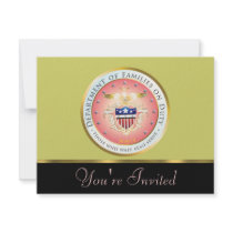 Pink Families on Duty Seal Invitation Customize by styleincommand Pink Families on Duty Seal Invitation Customize