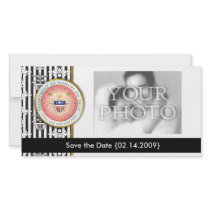 Pink Families on Duty Seal photo cards