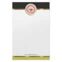 Pink Families on Duty Seal Stationary Customize stationery