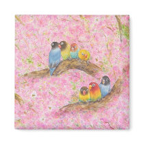 Pink Family Bliss Refrigerator Magnet