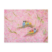 Pink Family Bliss Post Cards