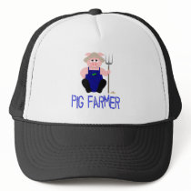 Pink Farmer Pig Blue Pig Farmer hats