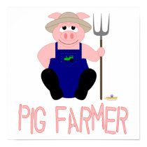 Pink Farmer Pig Pink Pig Farmer posters