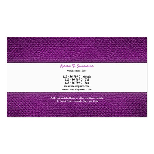Pink fashion stylist seamstress tailor business cards (back side)