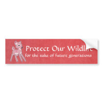 Pink Fawn Bumper Sticker bumper stickers