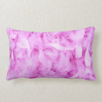 Pink feathers Throw Pillow
