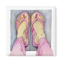 Pink Feet Magnet