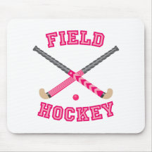 Pink Field Hockey Logo Mousepad