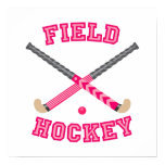 Pink Field Hockey Logo Print