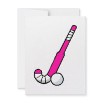 Pink Field Hockey Stick Custom Announcement