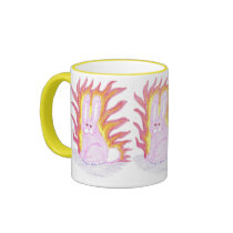 Pink Fire Bunny, Pink Fire Bunny, Pink Fire Bunny mugs by eelkat Pink Fire Bunny, Pink Fire Bunny, Pink Fire Bunny mugs