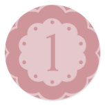 Pink First 1st Birthday Cupcake Topper Sticker DIY