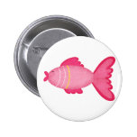 Pink fish Button