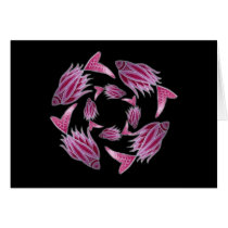 Pink Fish Circling Card