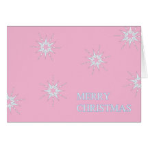 Pink Flakes Greeting Card
