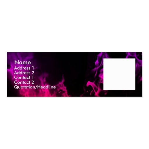 Pink Flames Business Card (front side)