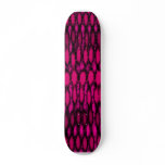 pink flames custom skate board