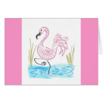 Pink Flamingo 13 Greeting Cards