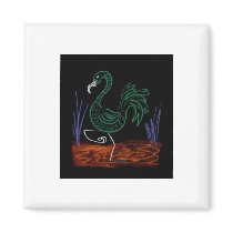 Pink Flamingo 13 inverted magnets by pidgiefund Pink Flamingo 13 inverted magnets