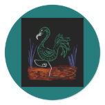 Pink Flamingo 13 inverted stickers