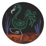 Pink Flamingo 13 inverted stickers