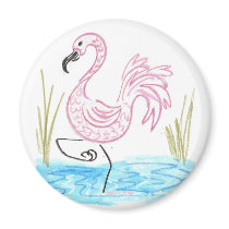 Pink Flamingo 13 Magnet