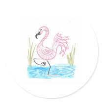 Pink Flamingo 13 stickers by pidgiefund Pink Flamingo 13 stickers
