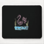 Pink Flamingo 13 wide boarder mousepads