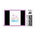 Pink Flamingo 13 wide boarder stamp