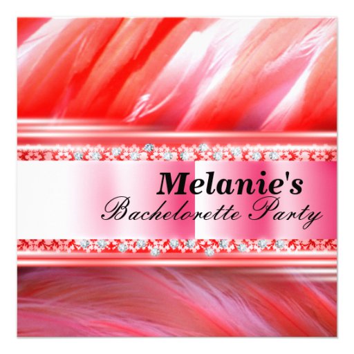 Pink Flamingo Bachelorette Party Invitation