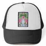 Pink Flamingo Bar & Grill Beach Drink Theme hats