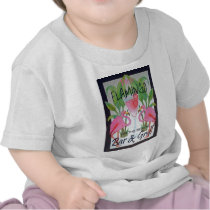 Pink Flamingo Bar & Grill Beach Drink Theme Tee Shirt