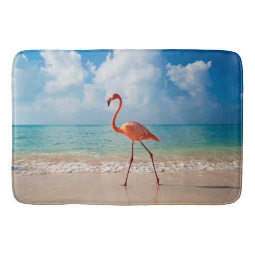 Pink Flamingo Bath Mat Zazzle