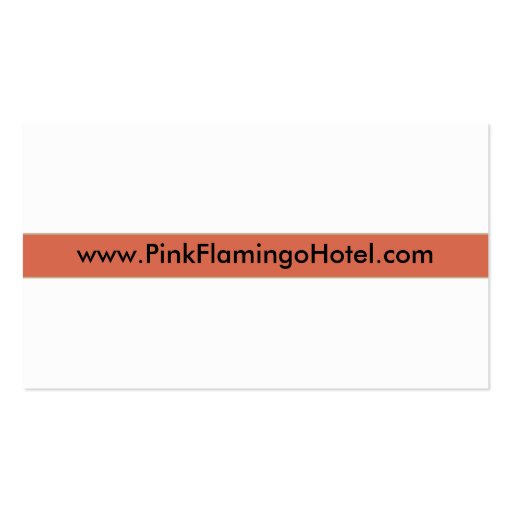 Pink Flamingo Business Card (back side)