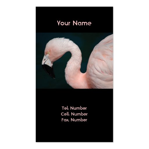 Pink Flamingo Business Card (front side)