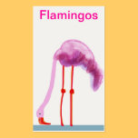 Pink flamingo business cards