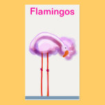 Pink flamingo business cards