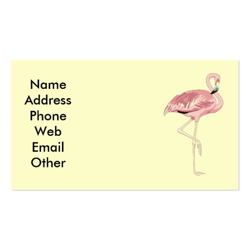 Pink Flamingo Business Cards